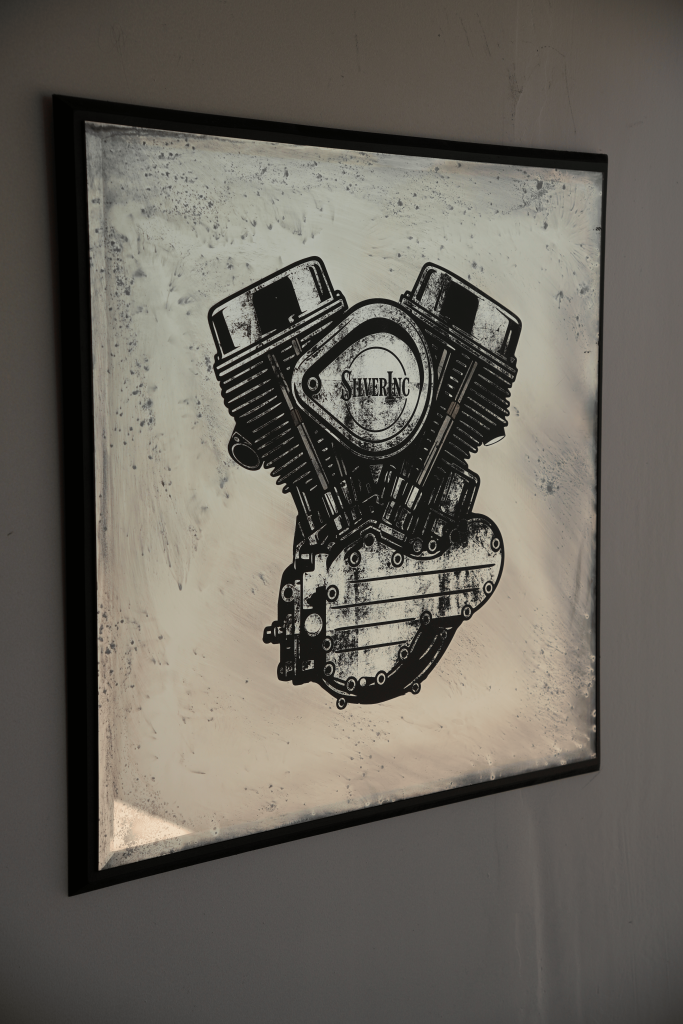 Panhead Engine - Silver Lightly Aged